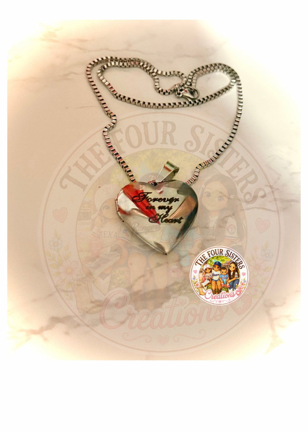 Heart locket necklace