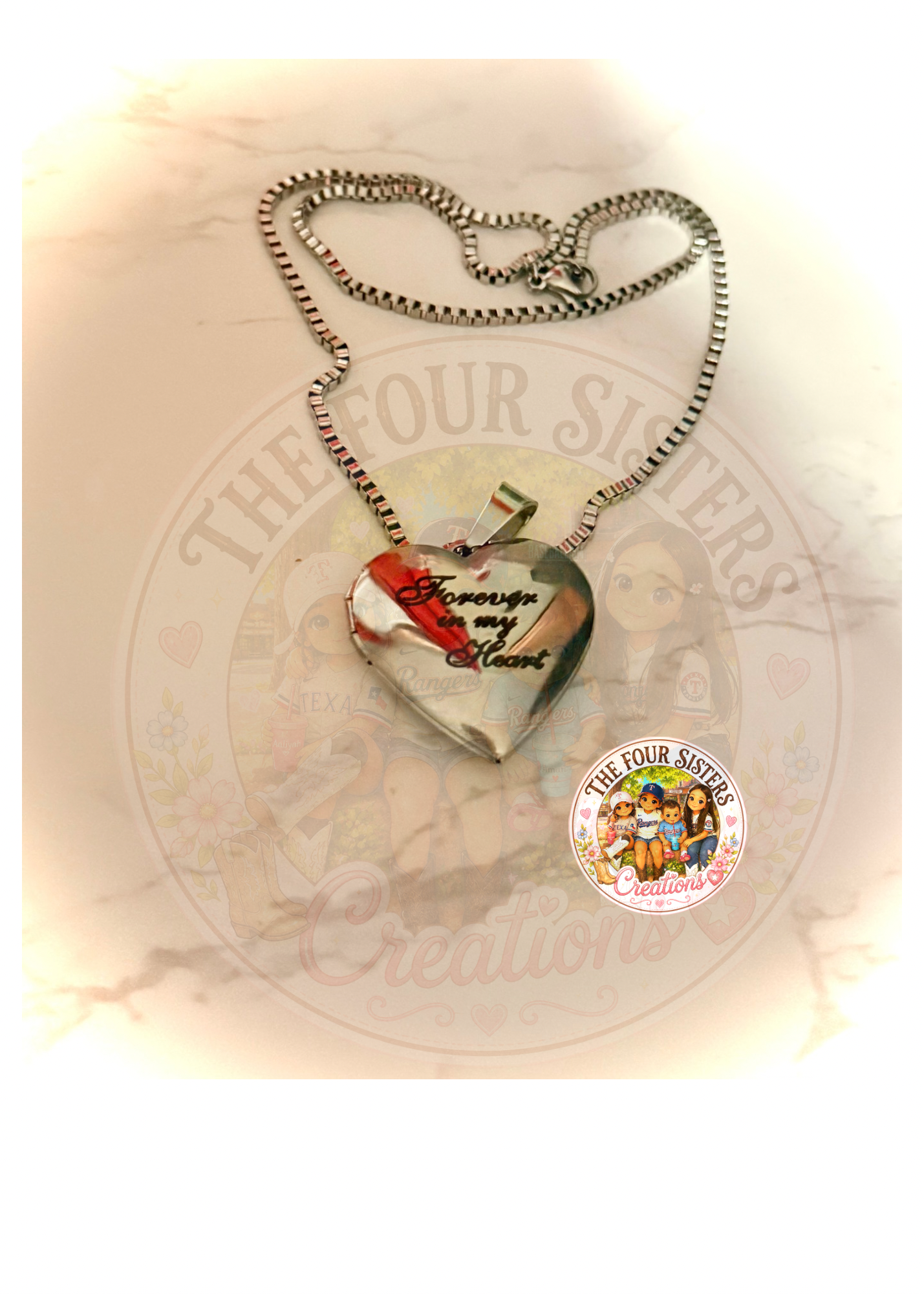 Heart locket necklace